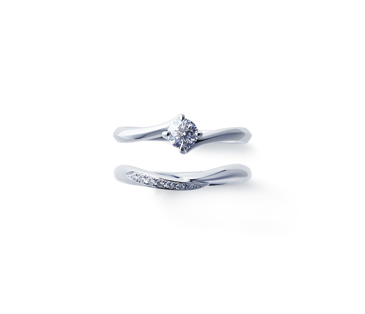 婚約指輪“柊” 結婚指輪“祈り”との重ね付け