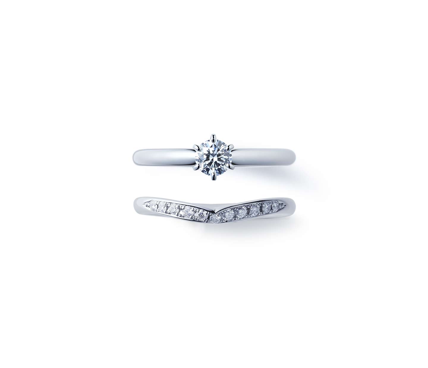 婚約指輪“ことほぎ” 結婚指輪“睡蓮”との重ね付け