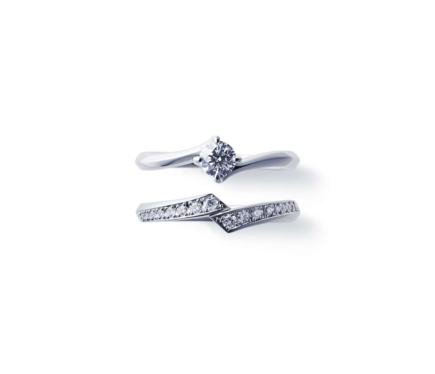 婚約指輪“柊” 結婚指輪“綾”とのセットリング