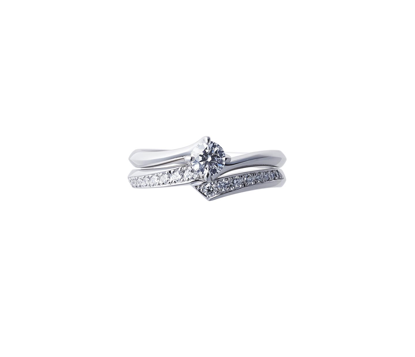 婚約指輪“柊” 結婚指輪“綾”とのセットリング