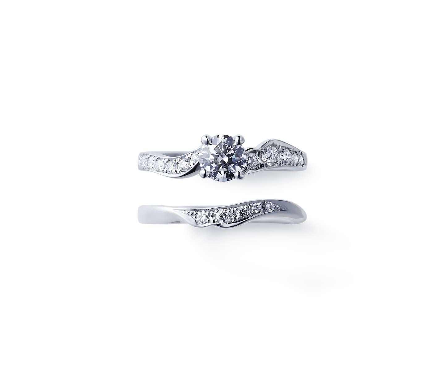 結婚指輪“唐花”とのセットリング