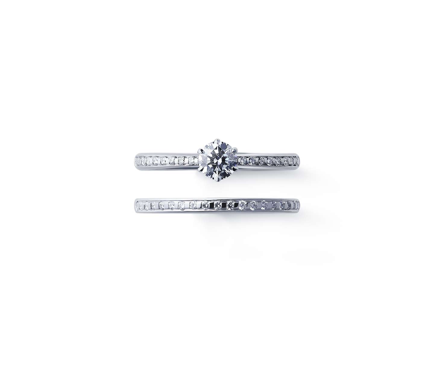 婚約指輪“かれん” 結婚指輪“かれん”とのセットリング