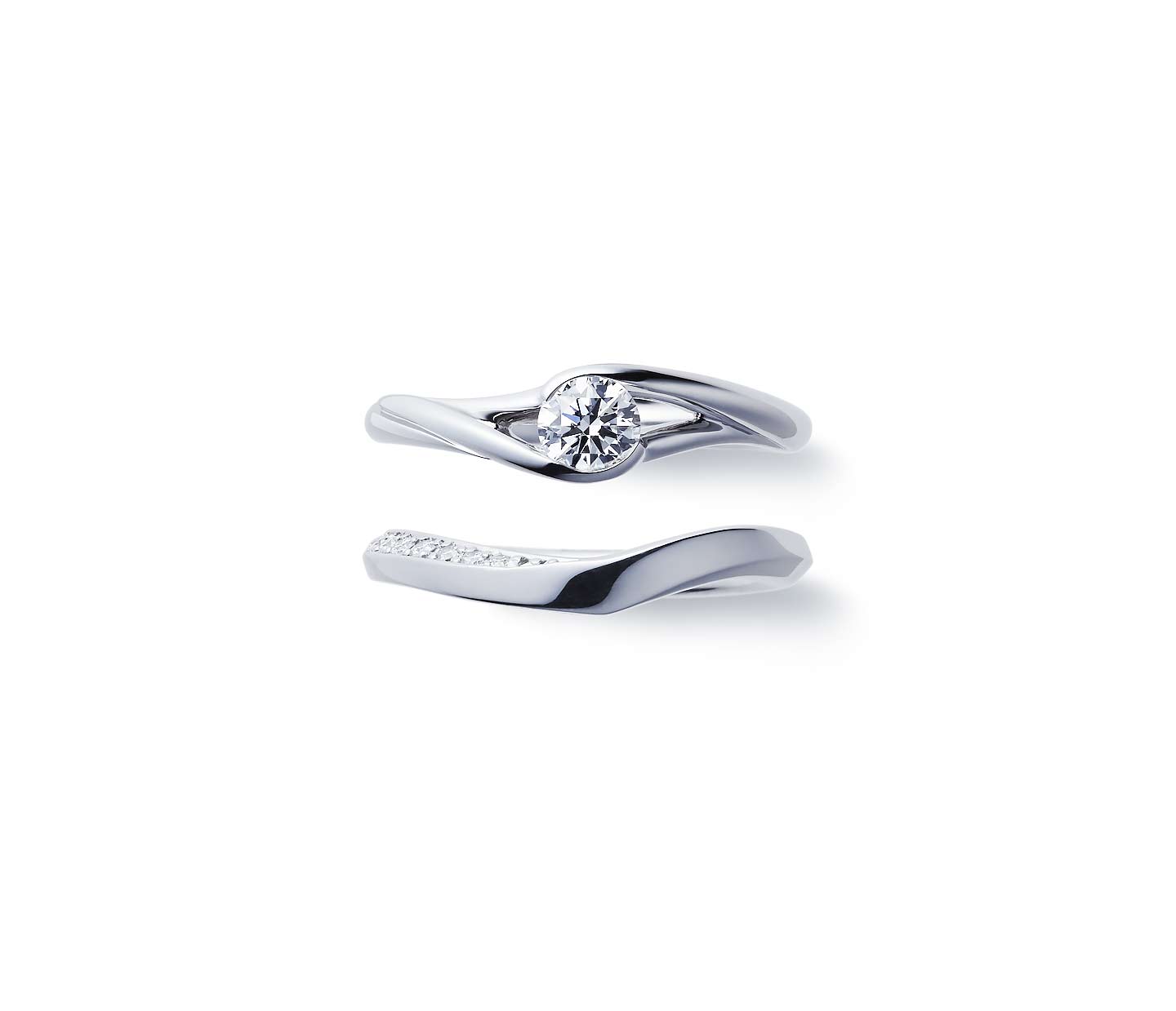 結婚指輪“水鏡”とのセットリング