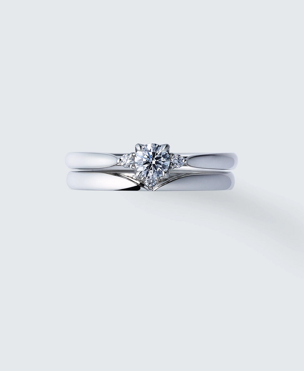 結婚指輪「双葉」とのコーディネート