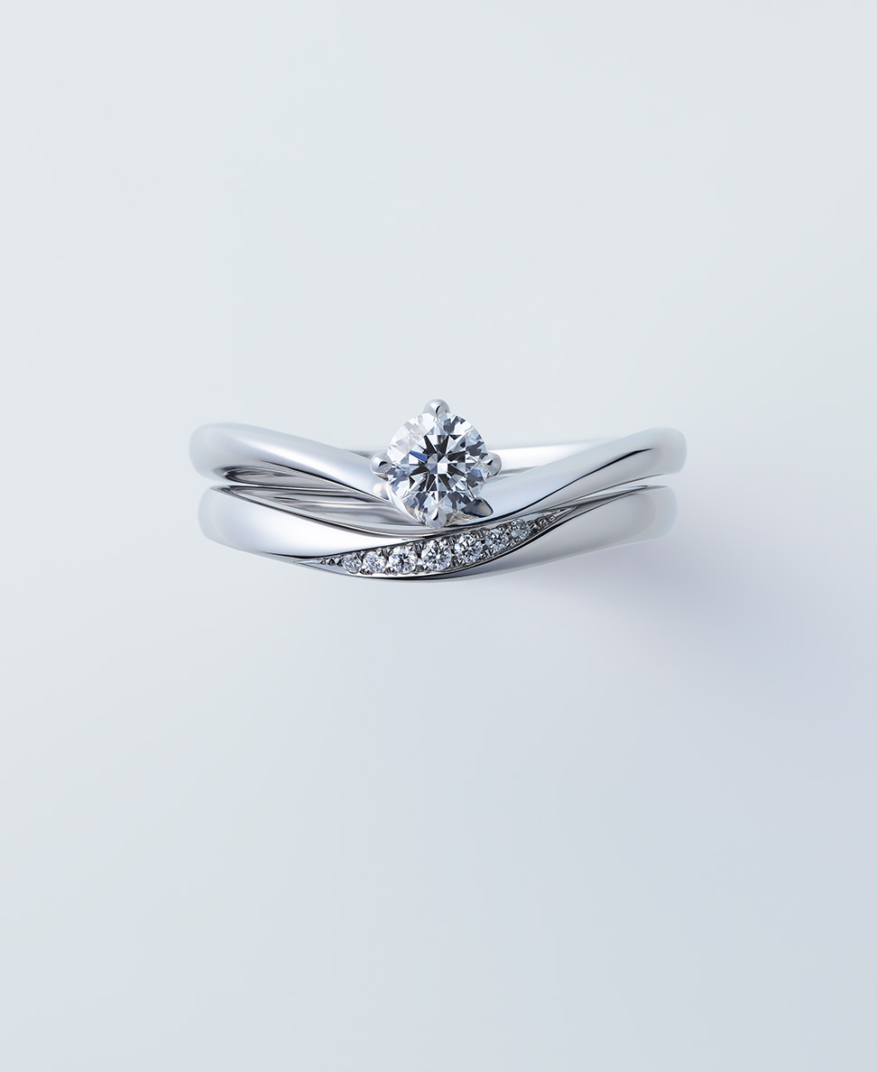 婚約指輪「ことのは」とのコーディネート