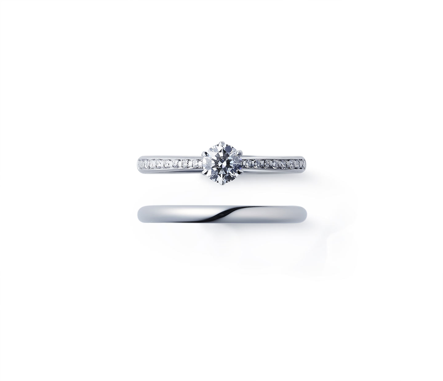婚約指輪“かれん” 結婚指輪“ことほぎ”との重ね付け