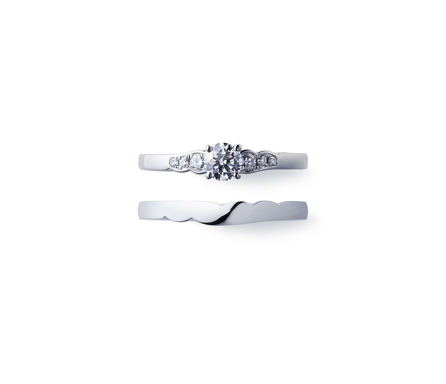 婚約指輪“花麗”とのセットリング