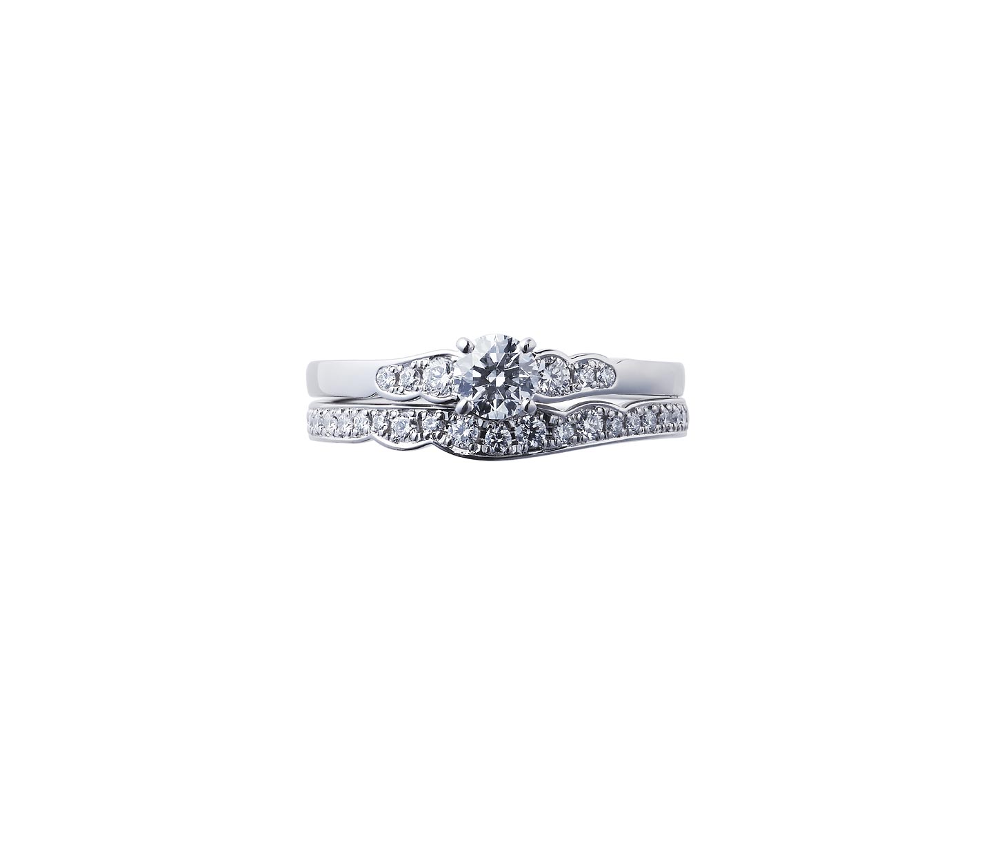 結婚指輪“花麗”とのセットリング