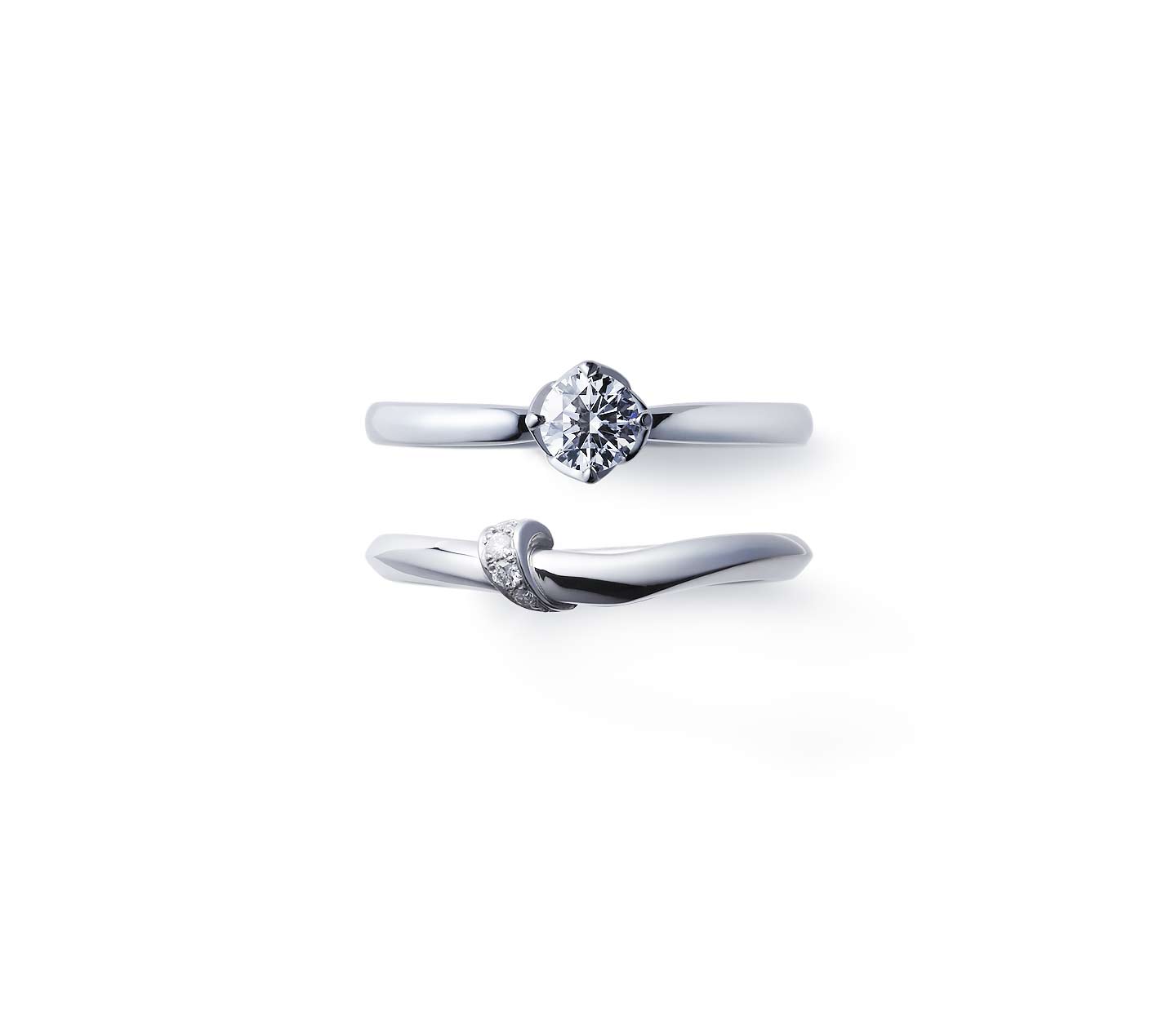 婚約指輪“結” 結婚指輪“結”とのセットリング