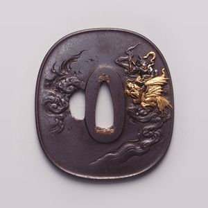 七宝 流水蛇籠文釘隠｜和彫りの名品 ｜和彫り 伝統の彫金技術