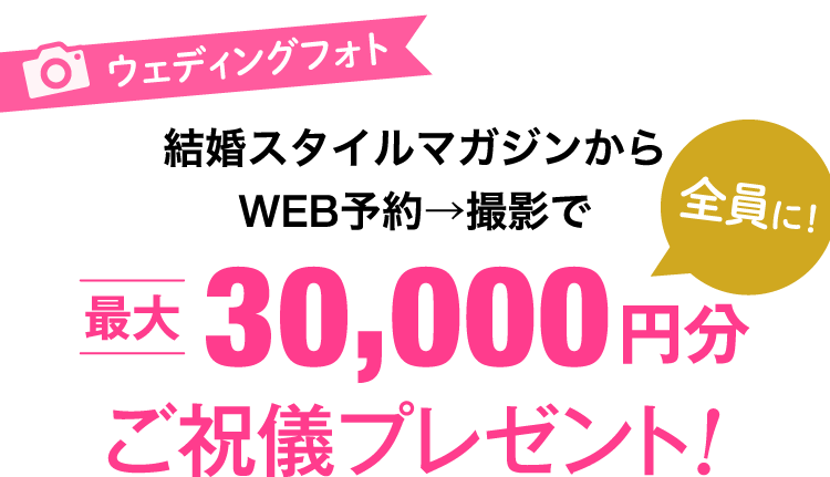 フォトスタジオへのWEB予約でもらえるご祝儀について  フォトスタジオ 