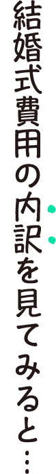 結婚式費用の内訳を見てみると…
