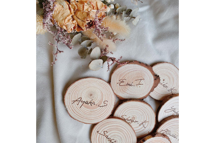 お洒落な手作り席札2